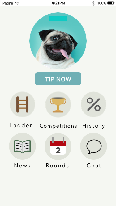 Footy Tipping Mobile App Design