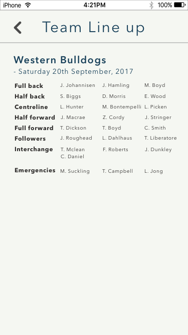 Footy Tipping Mobile App Design