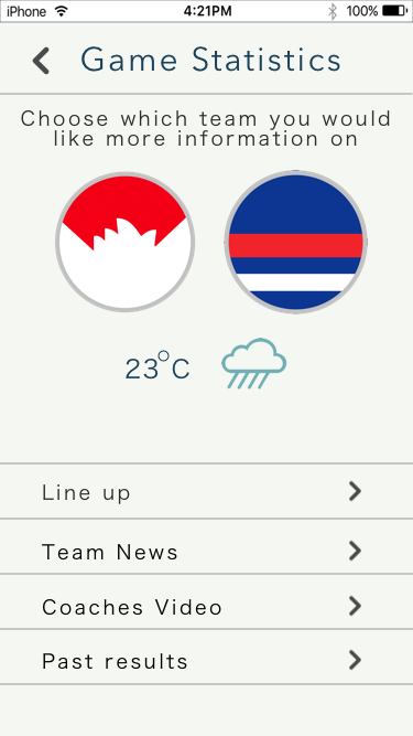 Footy Tipping Mobile App Design