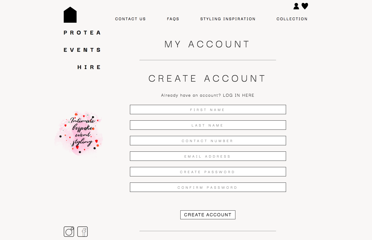Protea Events Web Design