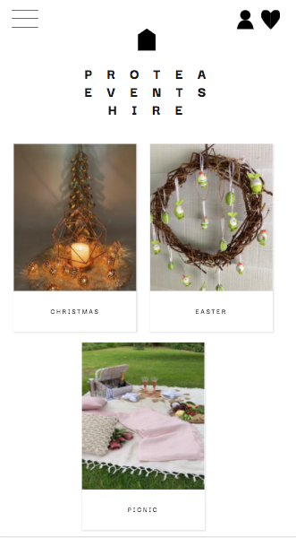 Protea Events Mobile Design