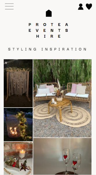 Protea Events Mobile Design