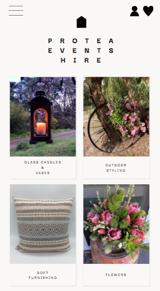 Protea Events Mobile Design