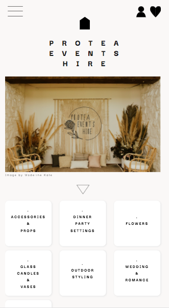 Protea Events Mobile Design