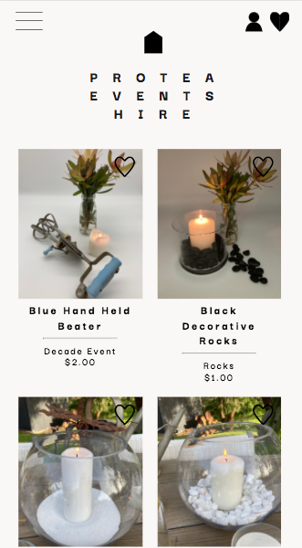 Protea Events Mobile Design